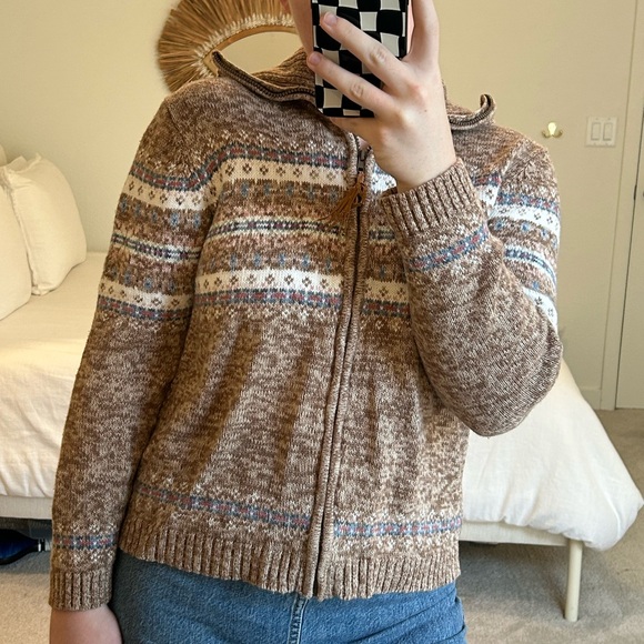 Western zip up sweater - Picture 3 of 4